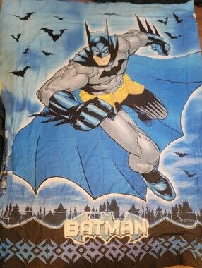 Vintage Twin Size Reversible Batman Comforter - Great Shape
